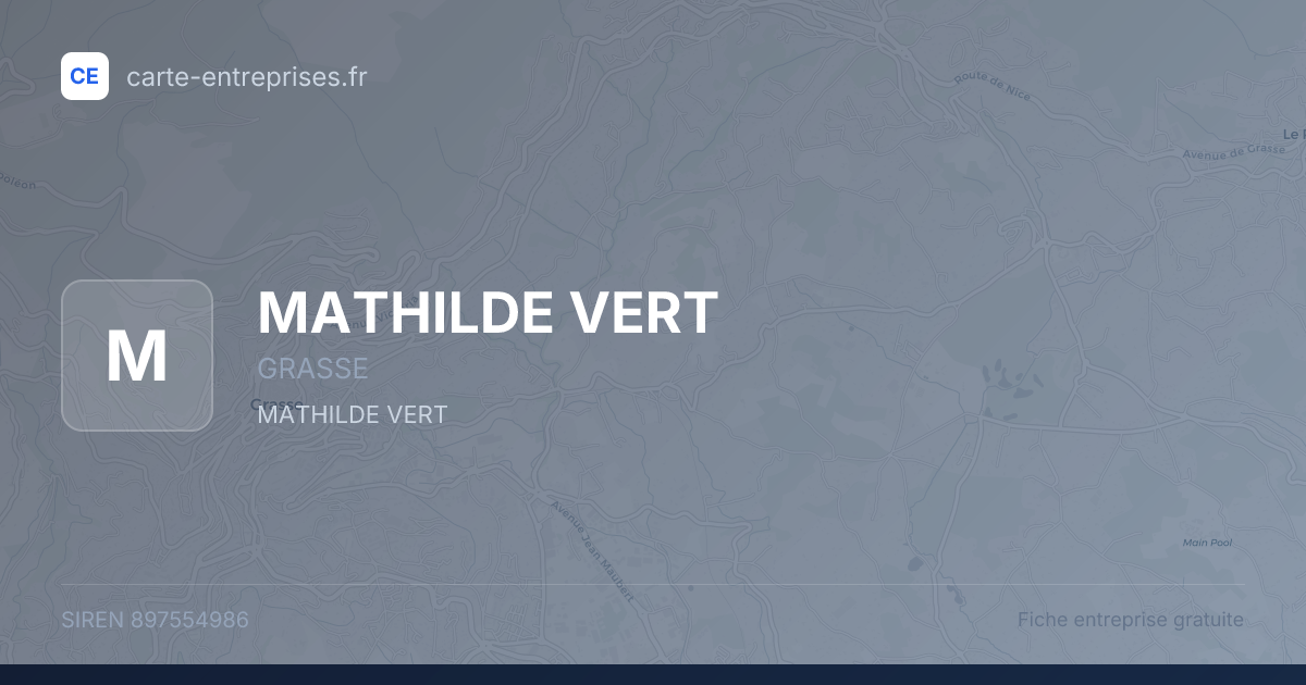MATHILDE VERT — 897554986 — fiche entreprise