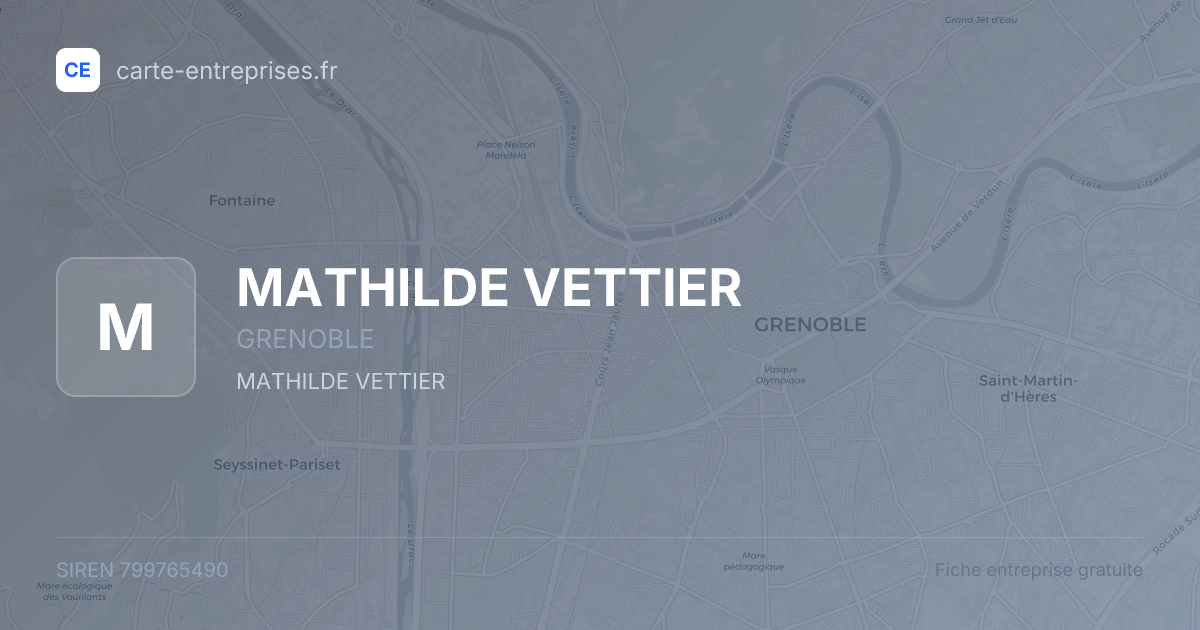 MATHILDE VETTIER — 799765490 — fiche entreprise
