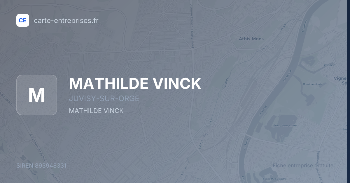 MATHILDE VINCK — 893948331 — fiche entreprise