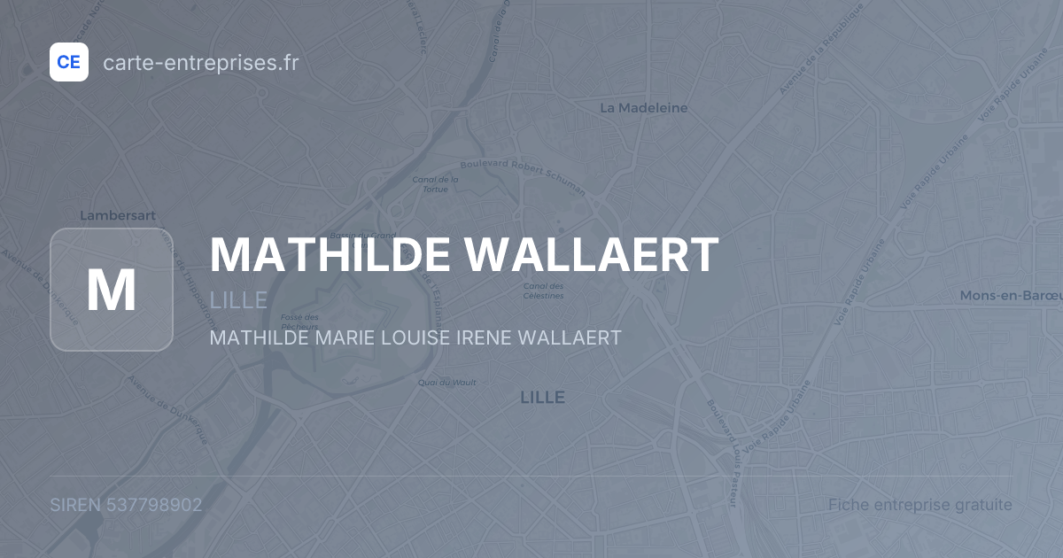 MATHILDE WALLAERT — 537798902 — fiche entreprise