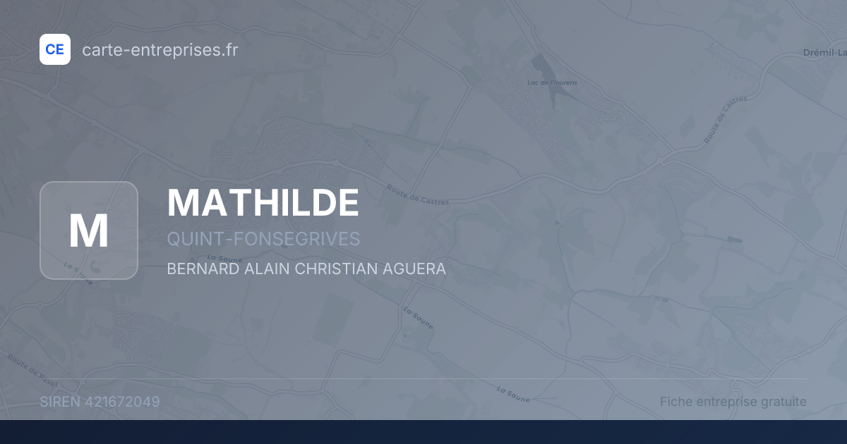 MATHILDE — 421672049 — fiche entreprise