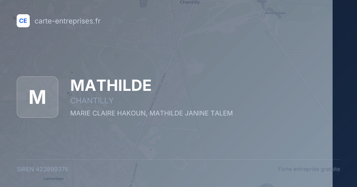 MATHILDE — 423899376 — fiche entreprise