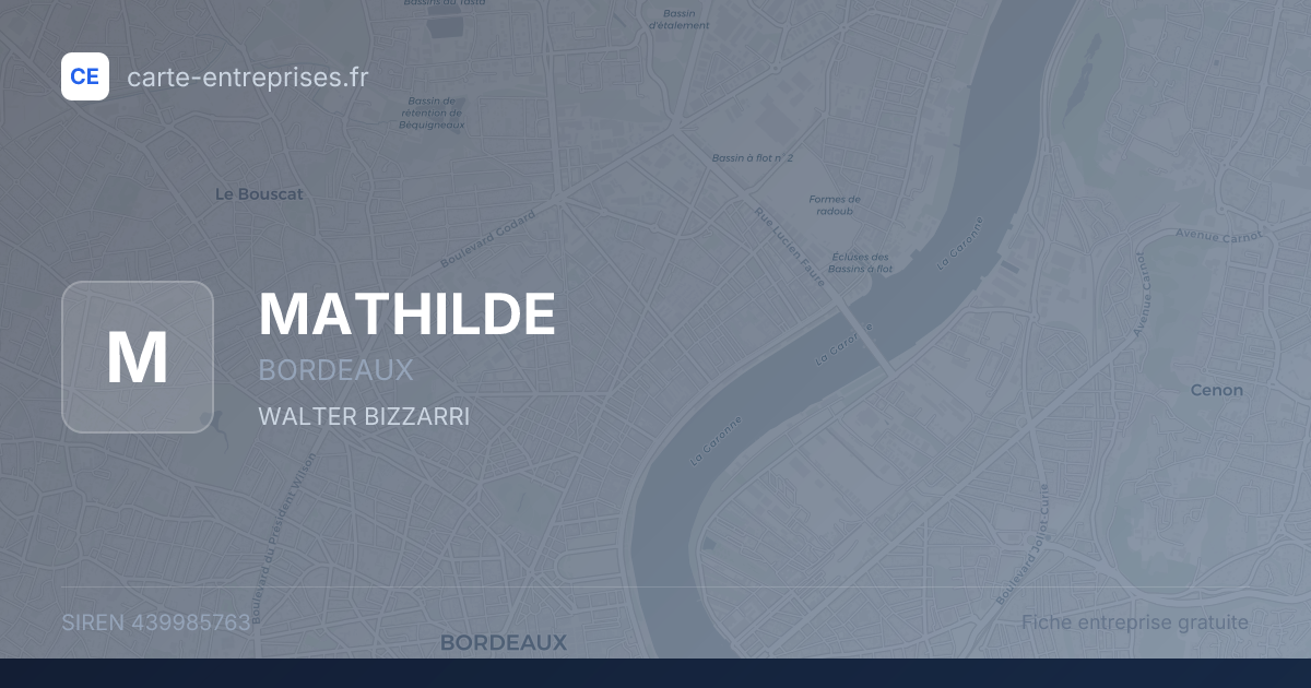 MATHILDE — 439985763 — fiche entreprise