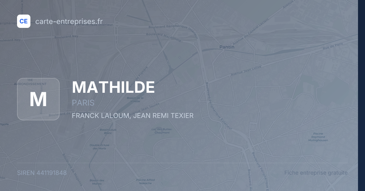 MATHILDE — 441191848 — fiche entreprise