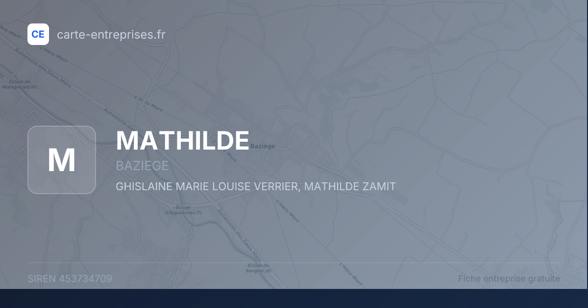 MATHILDE — 453734709 — fiche entreprise