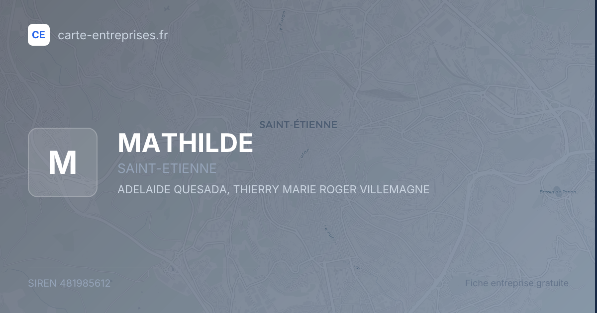 MATHILDE — 481985612 — fiche entreprise