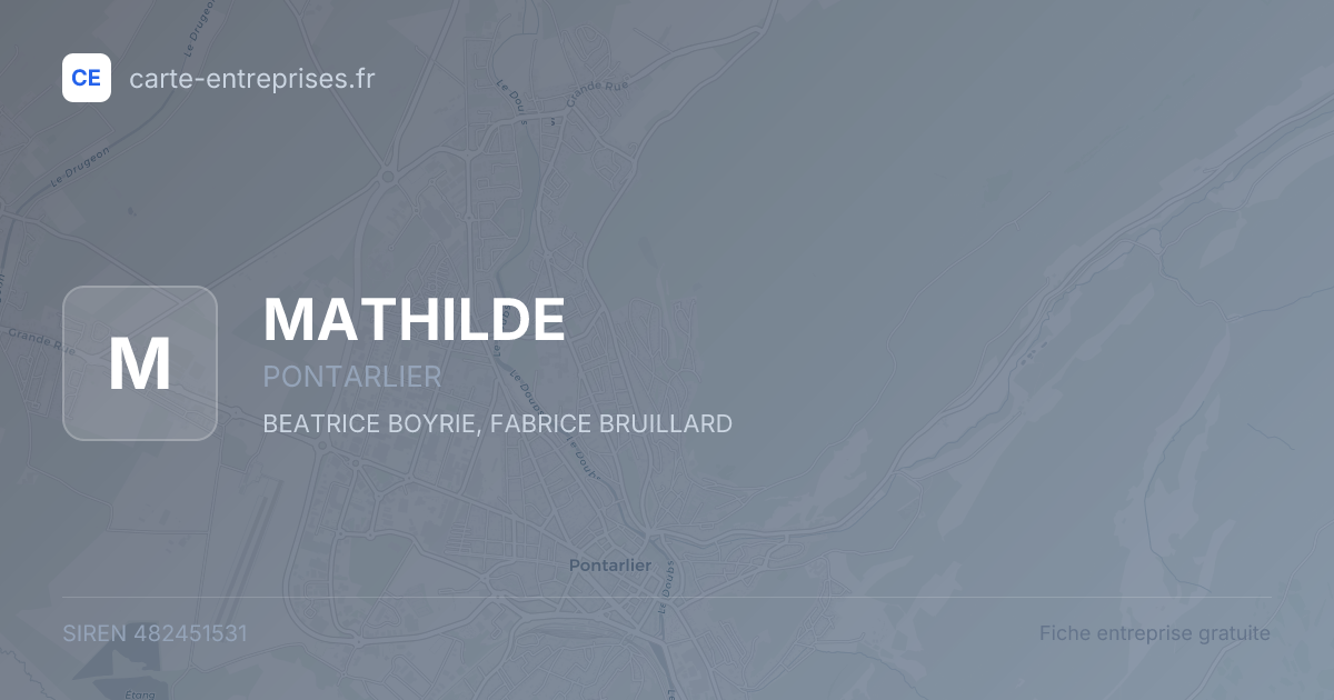 MATHILDE — 482451531 — fiche entreprise