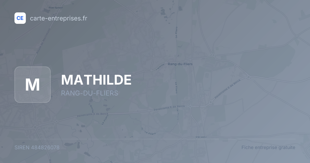 MATHILDE — 484826078 — fiche entreprise