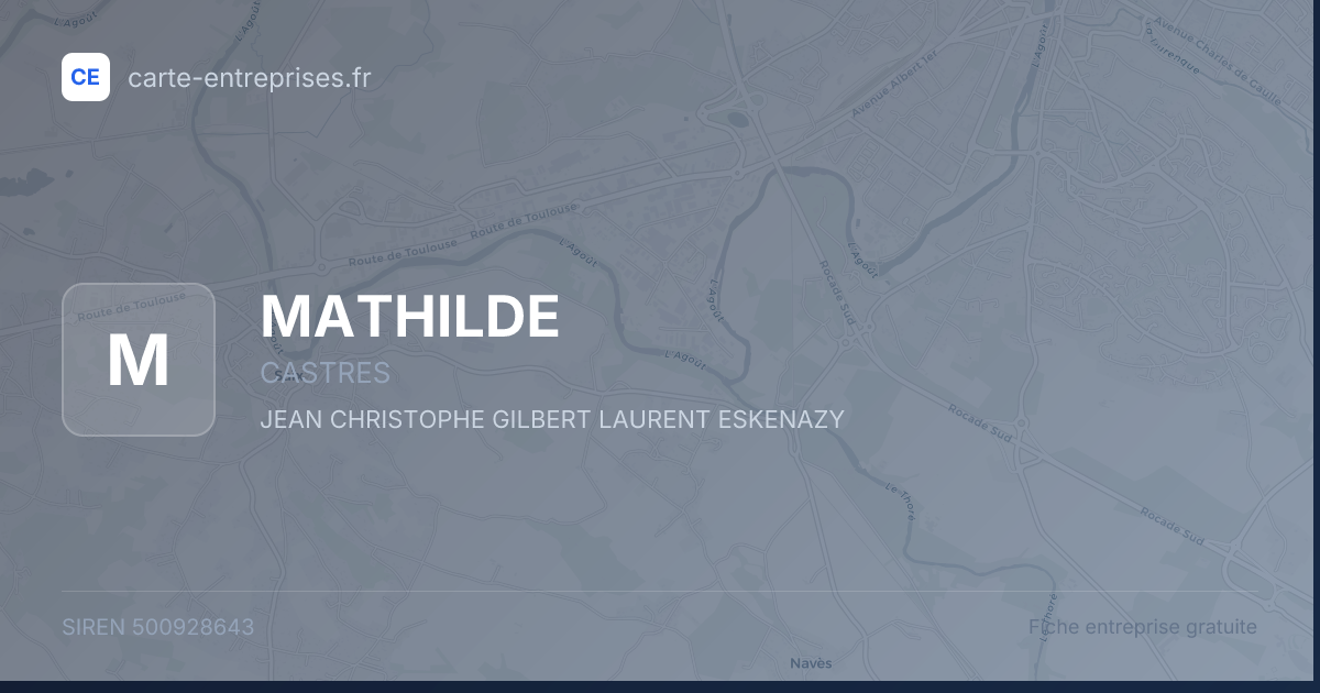 MATHILDE — 500928643 — fiche entreprise