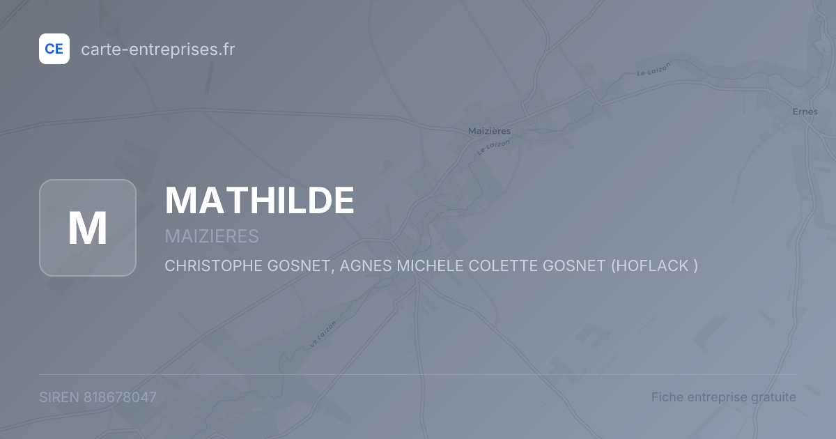 MATHILDE — 818678047 — fiche entreprise