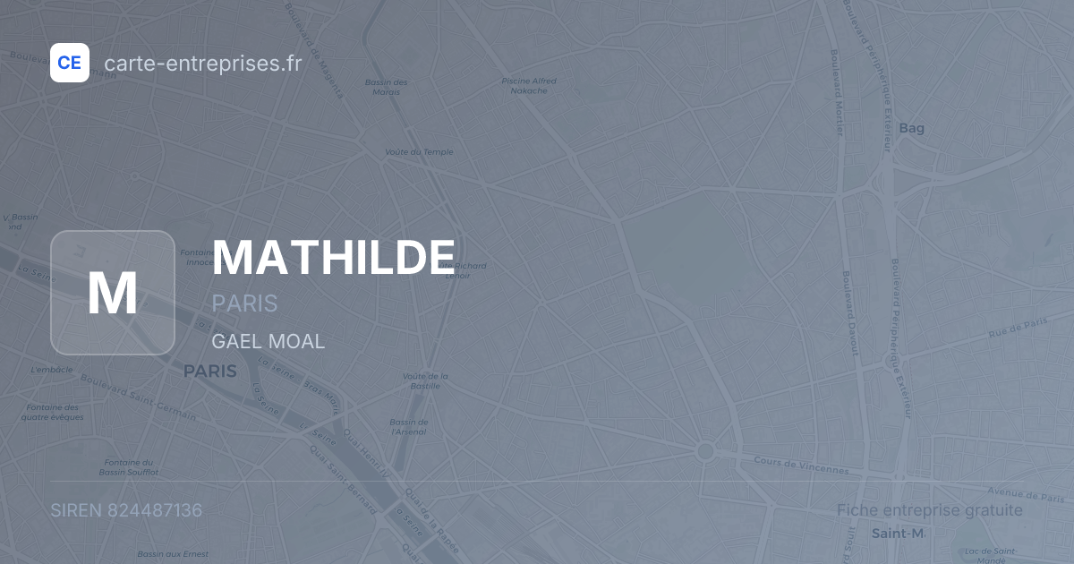 MATHILDE — 824487136 — fiche entreprise