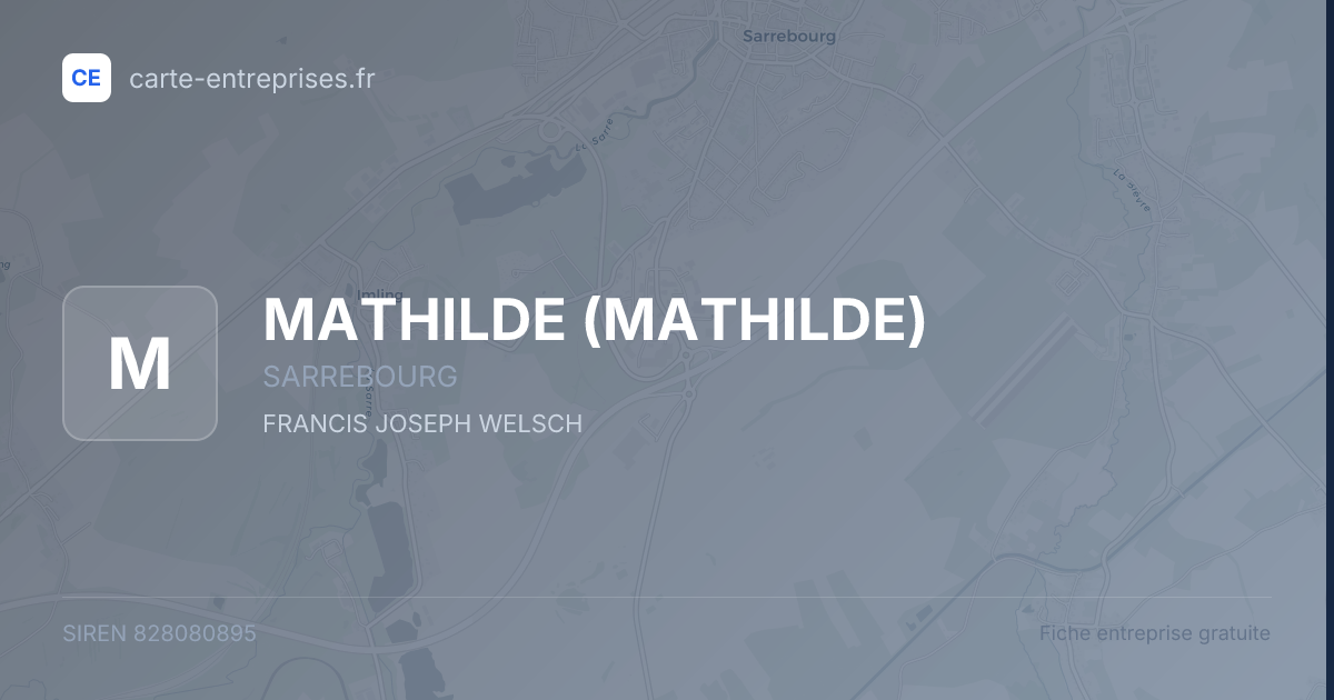 MATHILDE — 828080895 — fiche entreprise