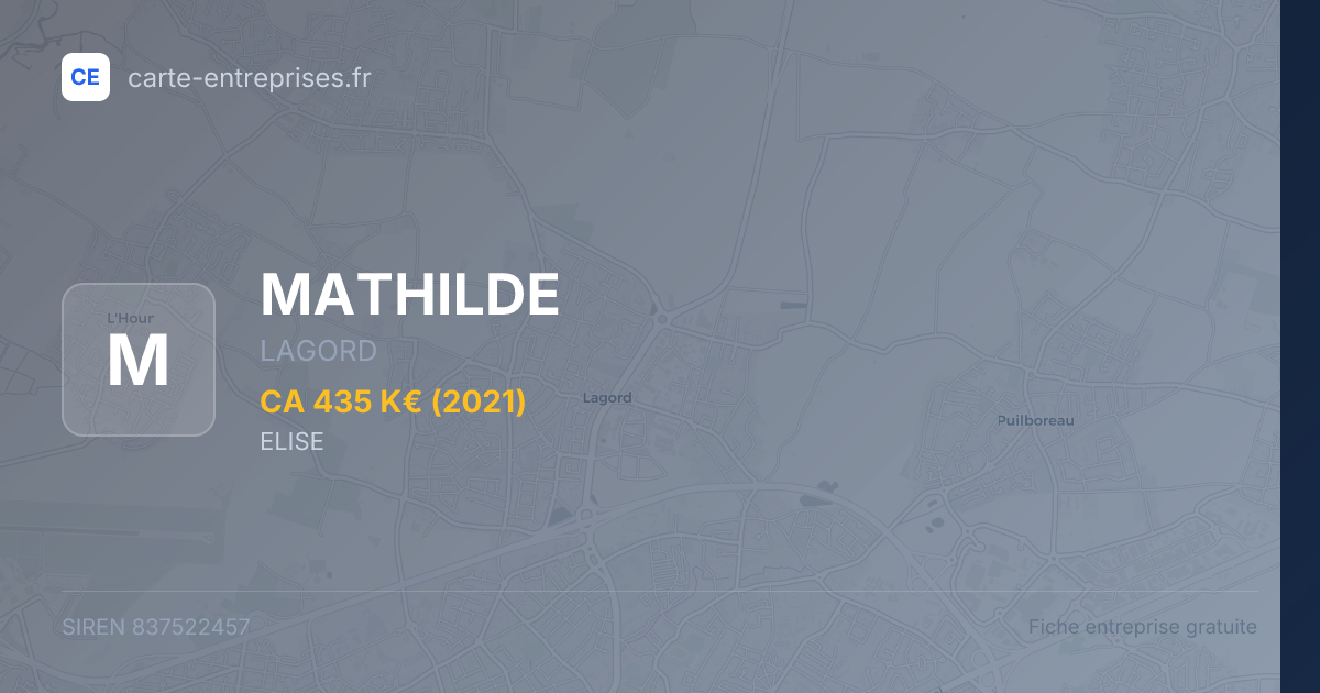MATHILDE — 837522457 — fiche entreprise