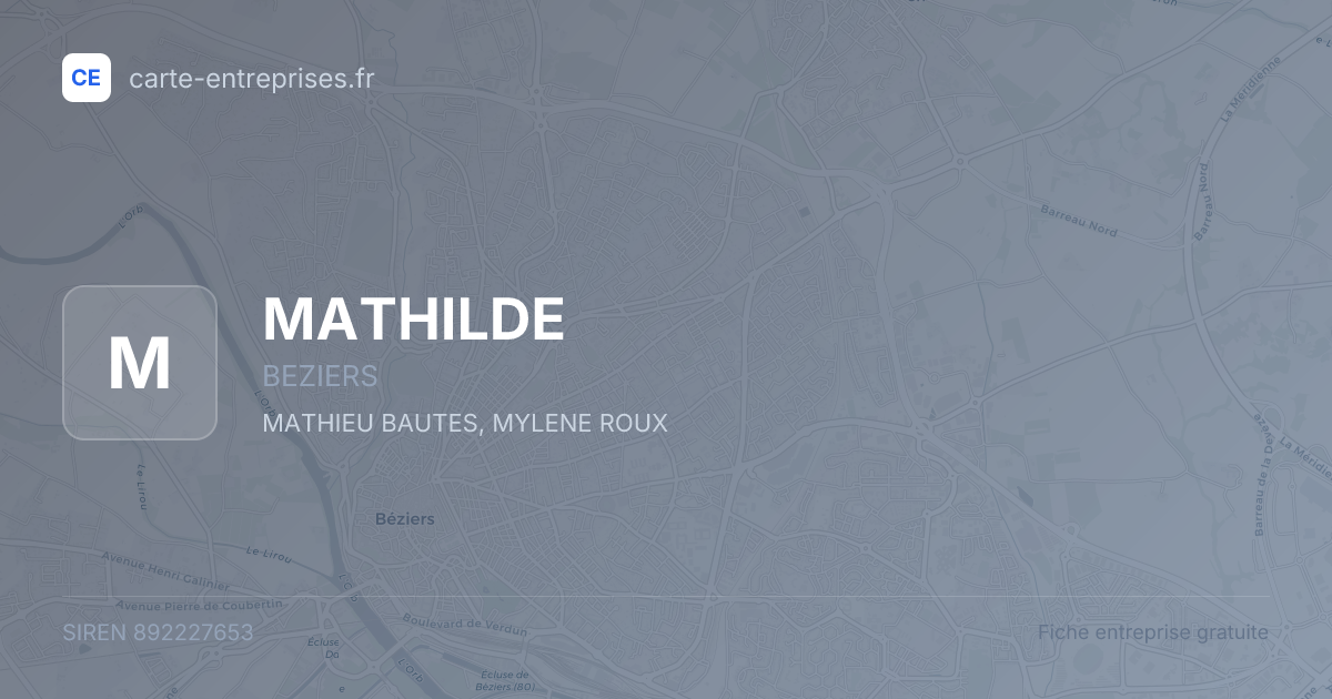 MATHILDE — 892227653 — fiche entreprise
