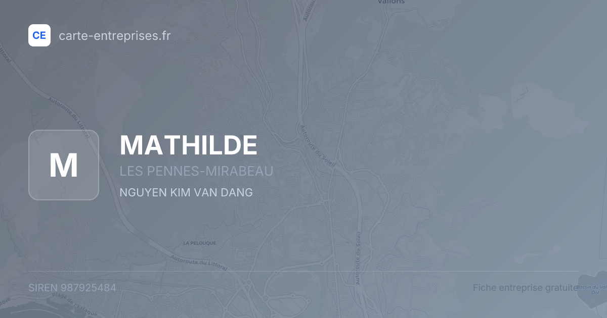 MATHILDE — 987925484 — fiche entreprise