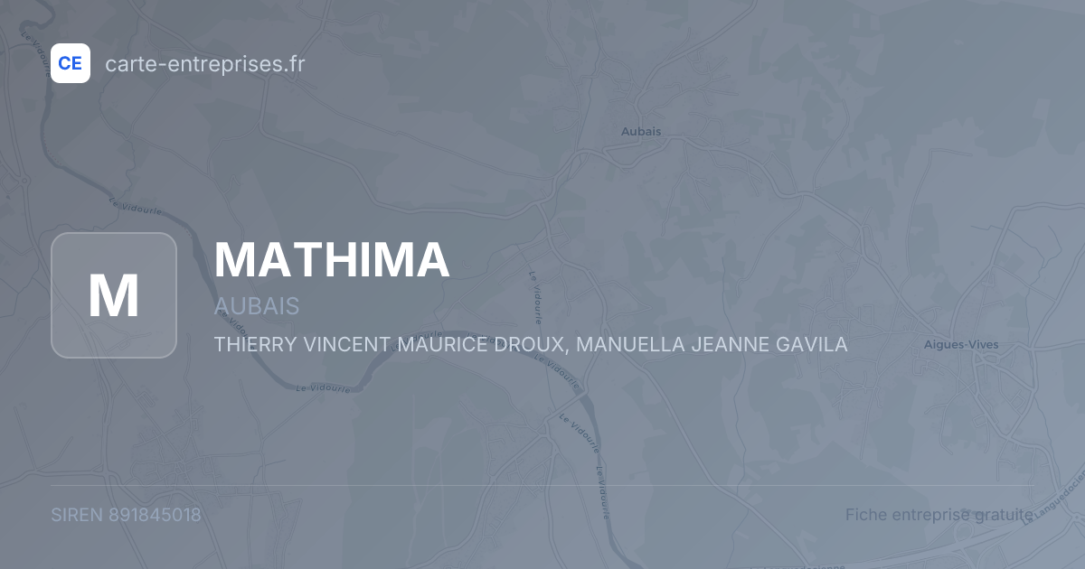 MATHIMA — 891845018 — fiche entreprise