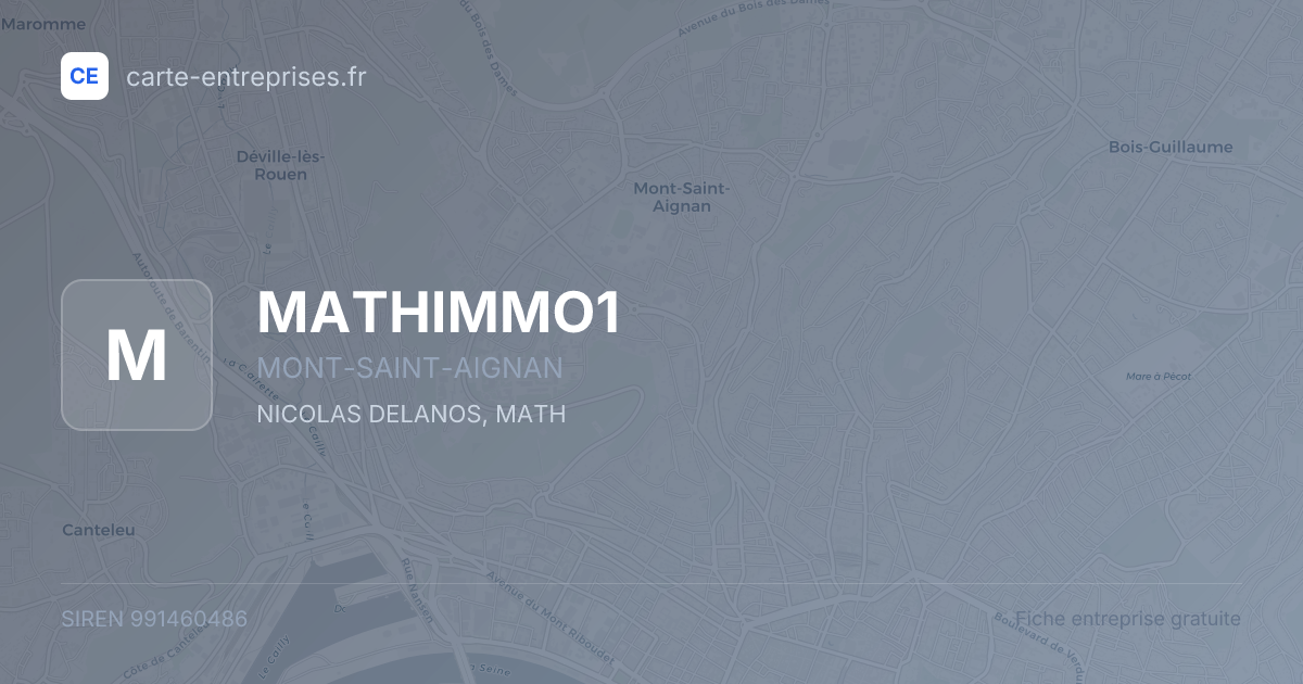 MATHIMMO1 — 991460486 — fiche entreprise