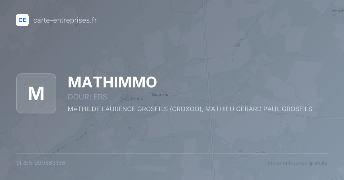 MATHIMMO — 990863136 — fiche entreprise
