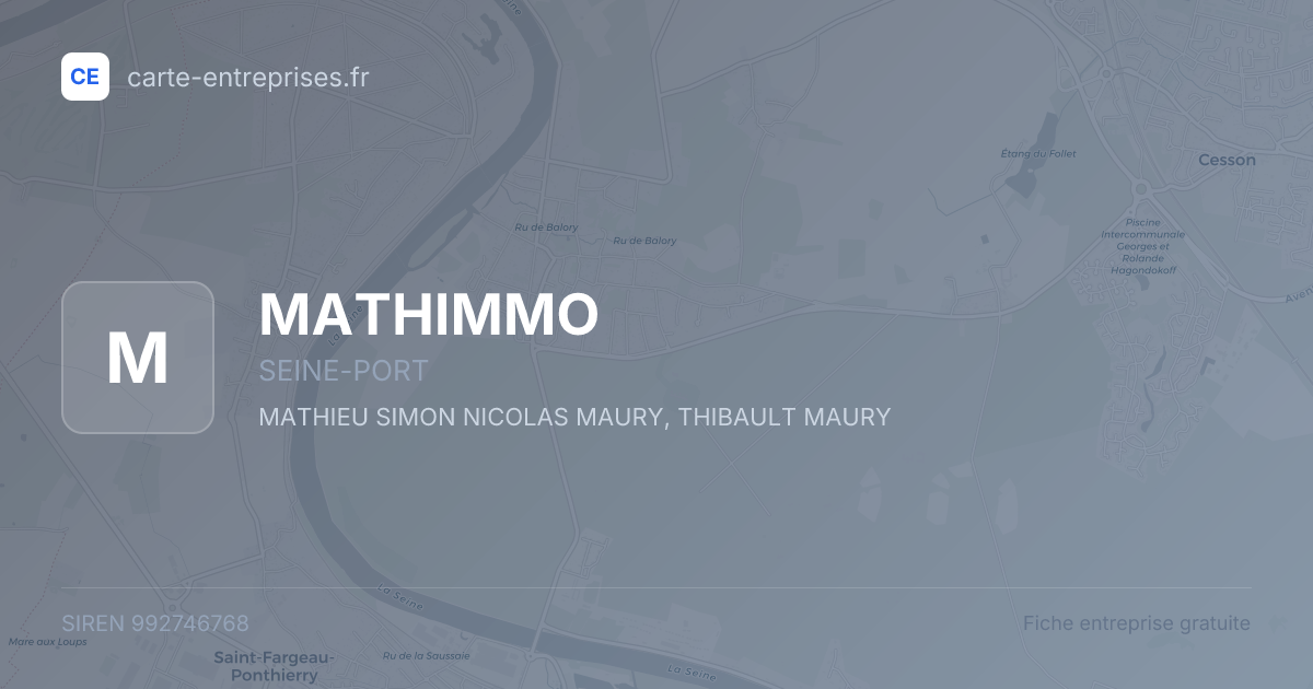 MATHIMMO — 992746768 — fiche entreprise