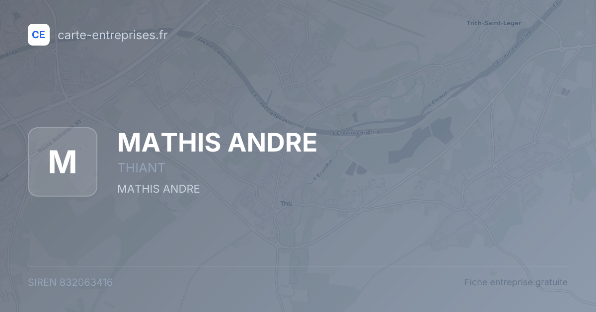 MATHIS ANDRE — 832063416 — fiche entreprise