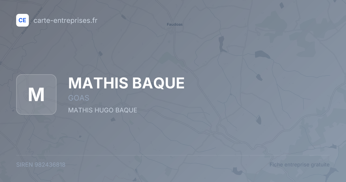 MATHIS BAQUE — 982436818 — fiche entreprise