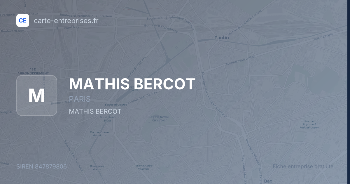 MATHIS BERCOT — 847879806 — fiche entreprise