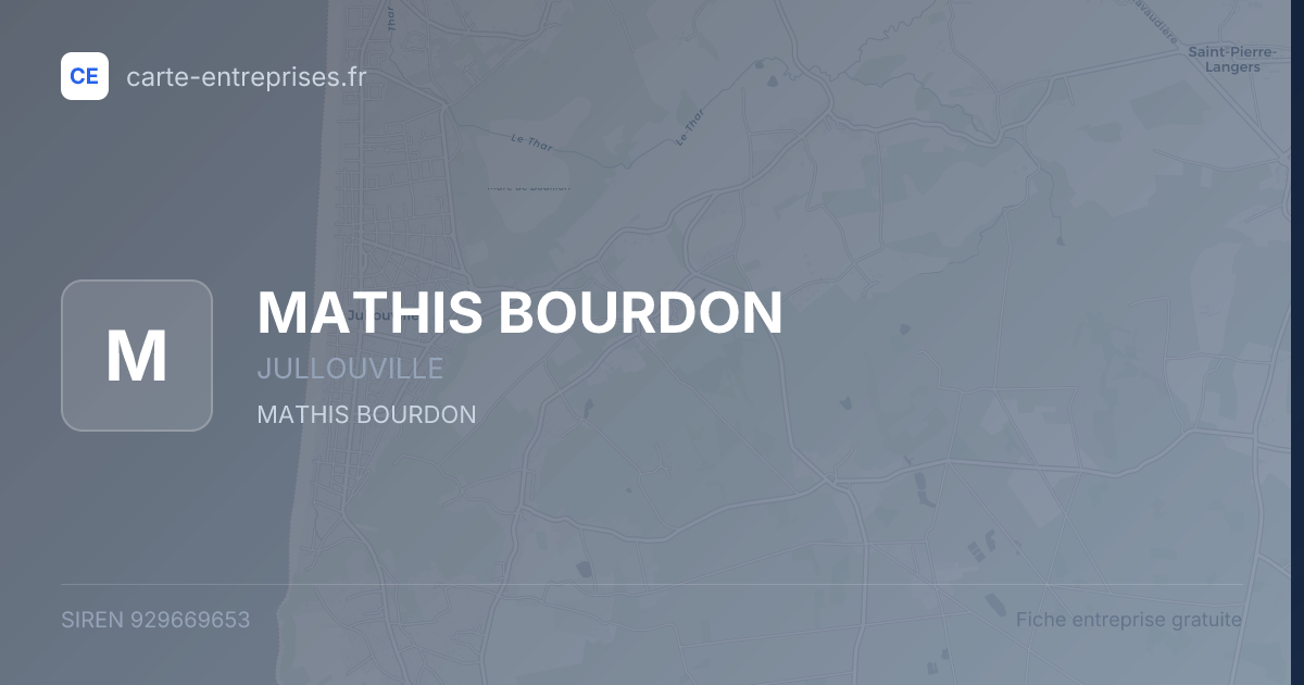 MATHIS BOURDON — 929669653 — fiche entreprise