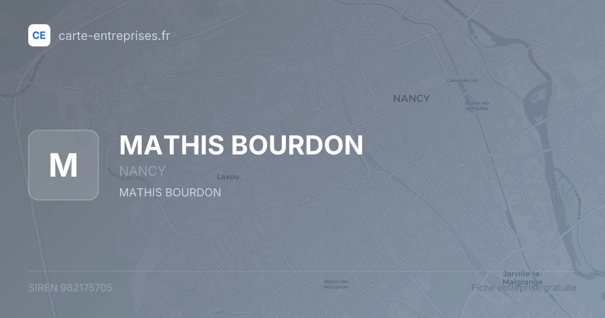 MATHIS BOURDON — 982175705 — fiche entreprise