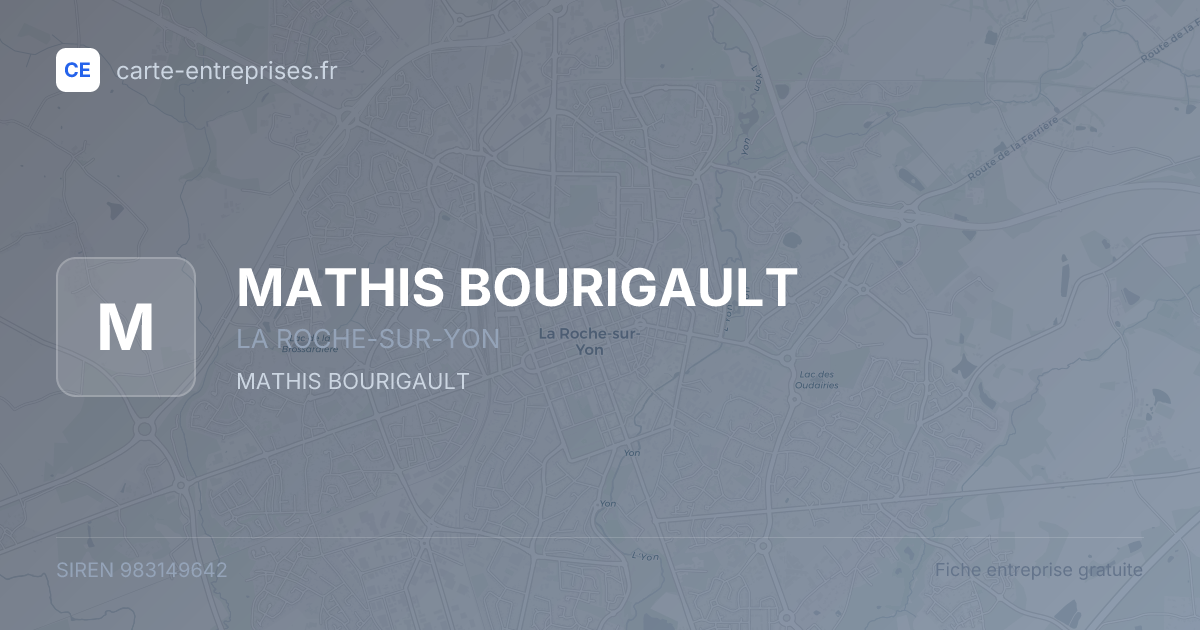 MATHIS BOURIGAULT — 983149642 — fiche entreprise