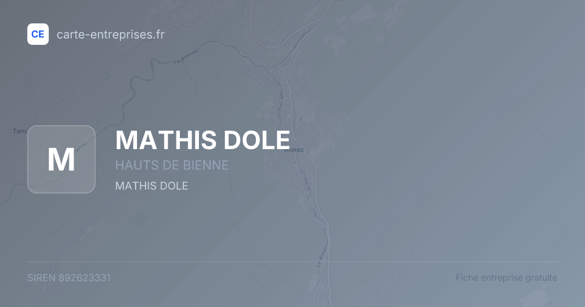 MATHIS DOLE — 892623331 — fiche entreprise