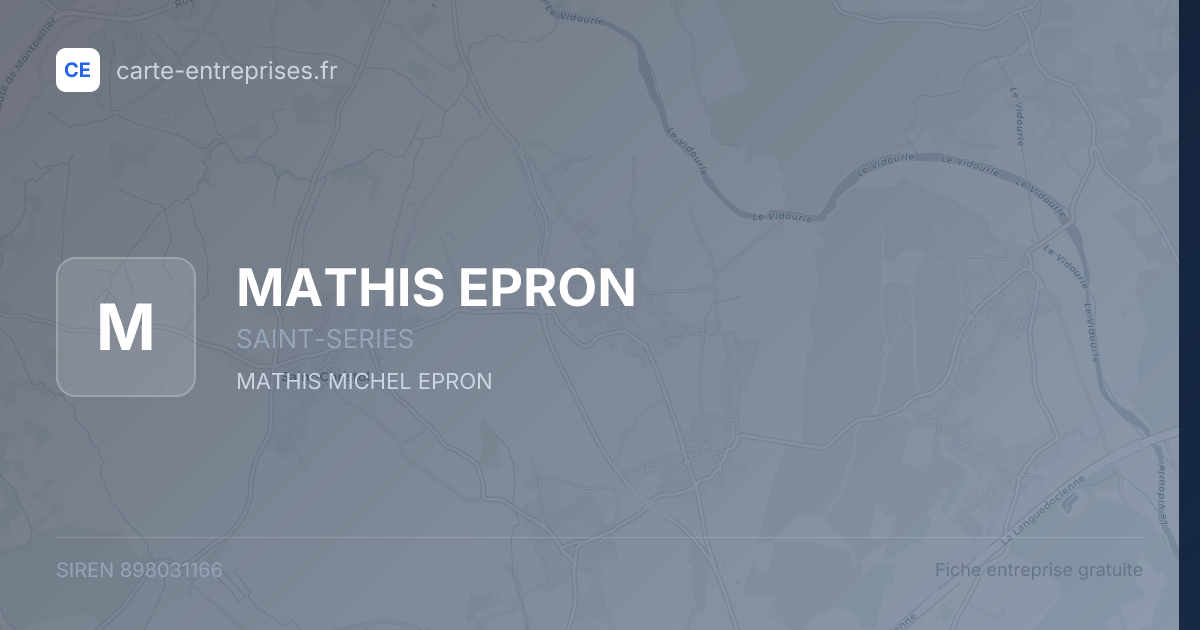 MATHIS EPRON — 898031166 — fiche entreprise