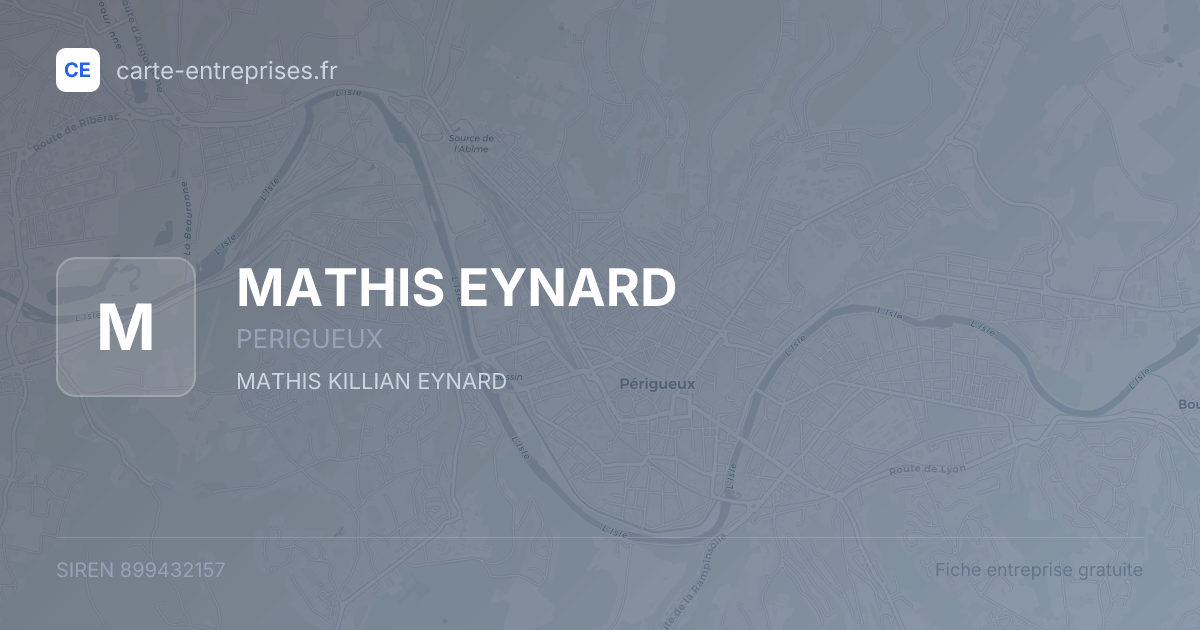 MATHIS EYNARD — 899432157 — fiche entreprise