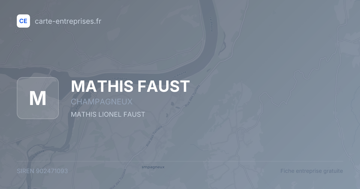 MATHIS FAUST — 902471093 — fiche entreprise