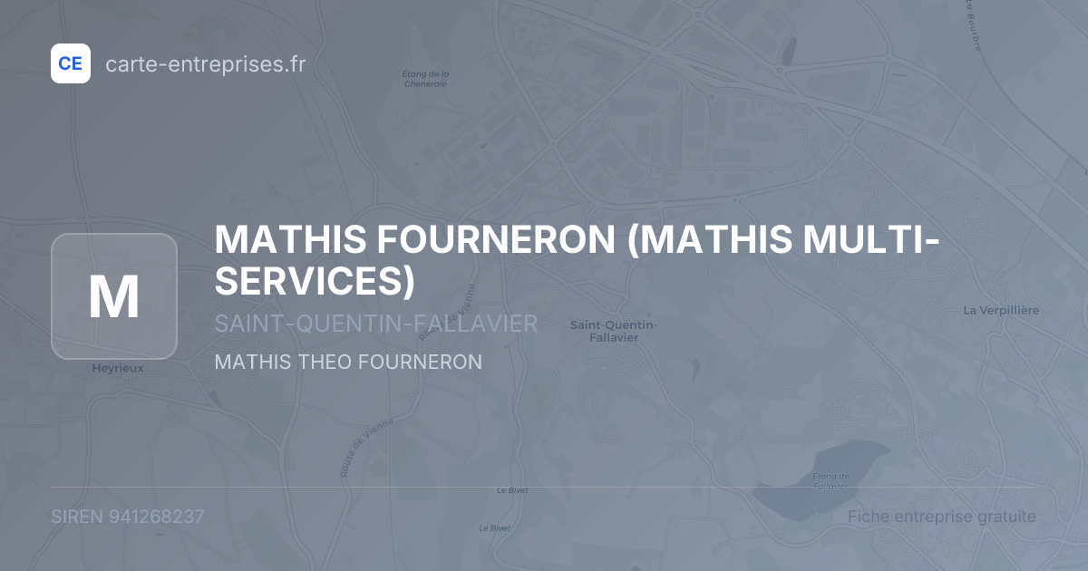 MATHIS FOURNERON (MATHIS MULTI-SERVICES) — 941268237 — fiche entreprise