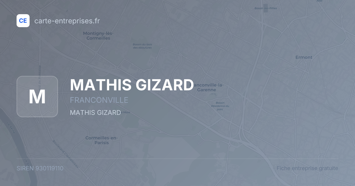 MATHIS GIZARD — 930119110 — fiche entreprise