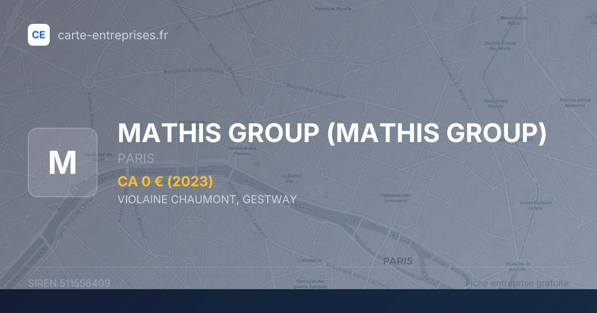 MATHIS GROUP — 511556409 — fiche entreprise