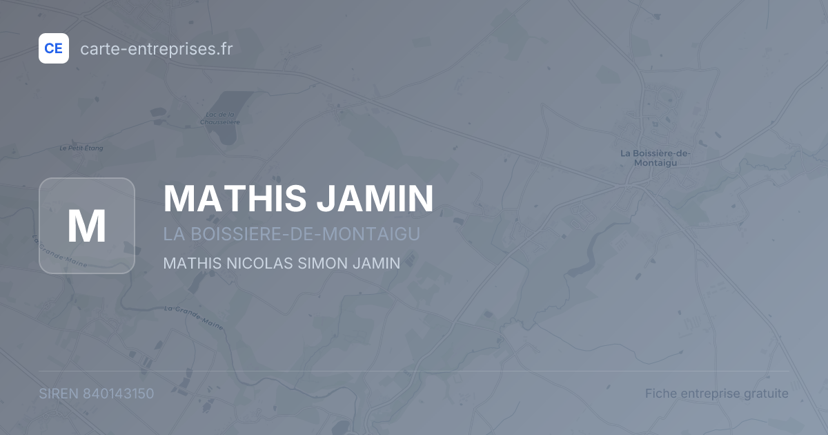 MATHIS JAMIN — 840143150 — fiche entreprise