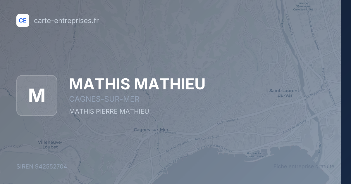 MATHIS MATHIEU — 942552704 — fiche entreprise