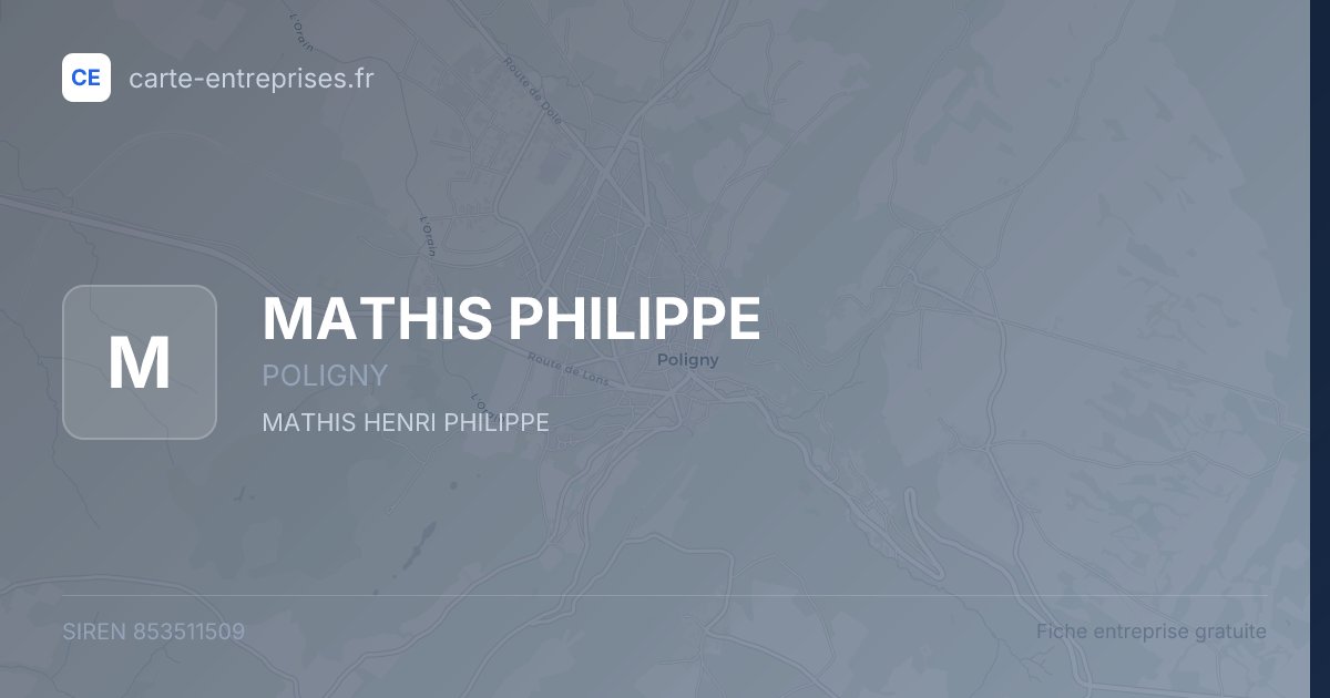MATHIS PHILIPPE — 853511509 — fiche entreprise
