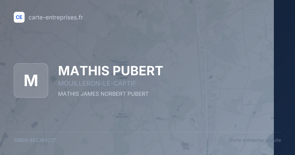 MATHIS PUBERT — 892364217 — fiche entreprise