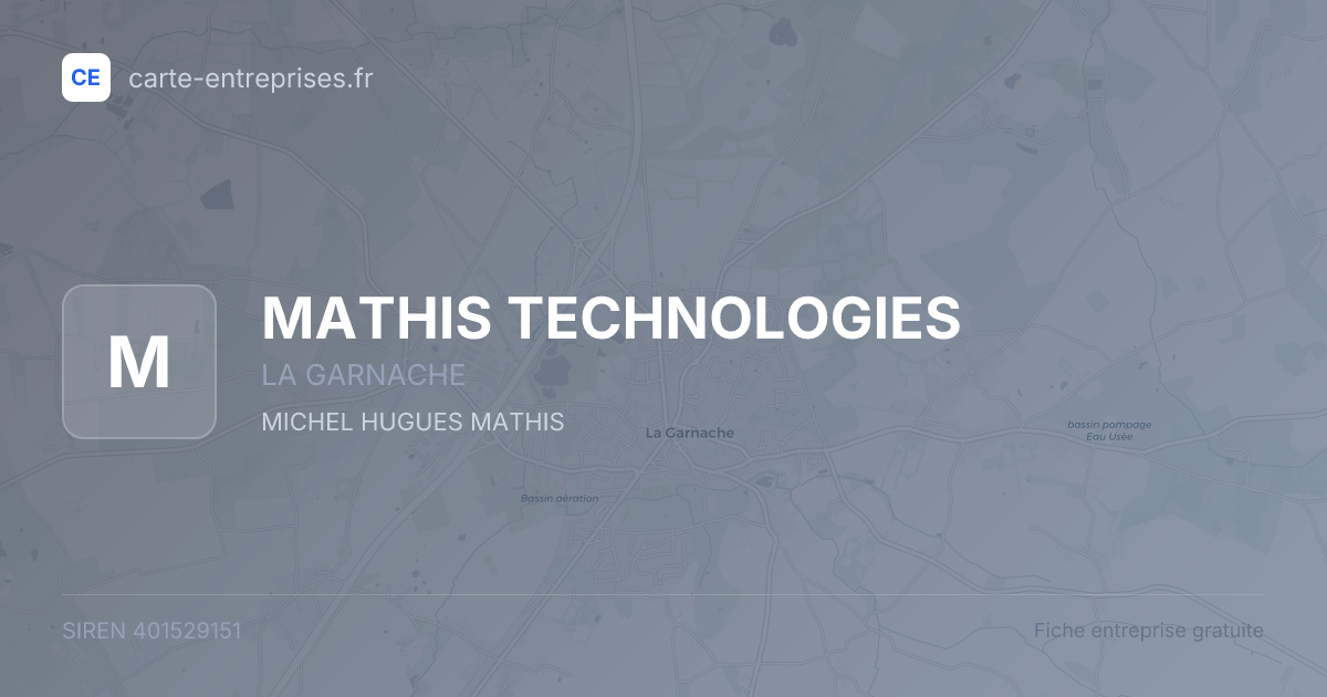 MATHIS TECHNOLOGIES — 401529151 — fiche entreprise