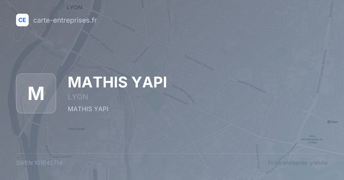 MATHIS YAPI — 101045714 — fiche entreprise