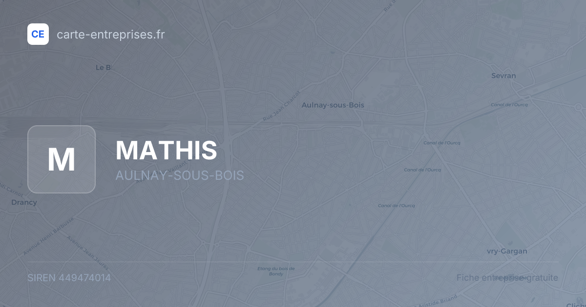 MATHIS — 449474014 — fiche entreprise