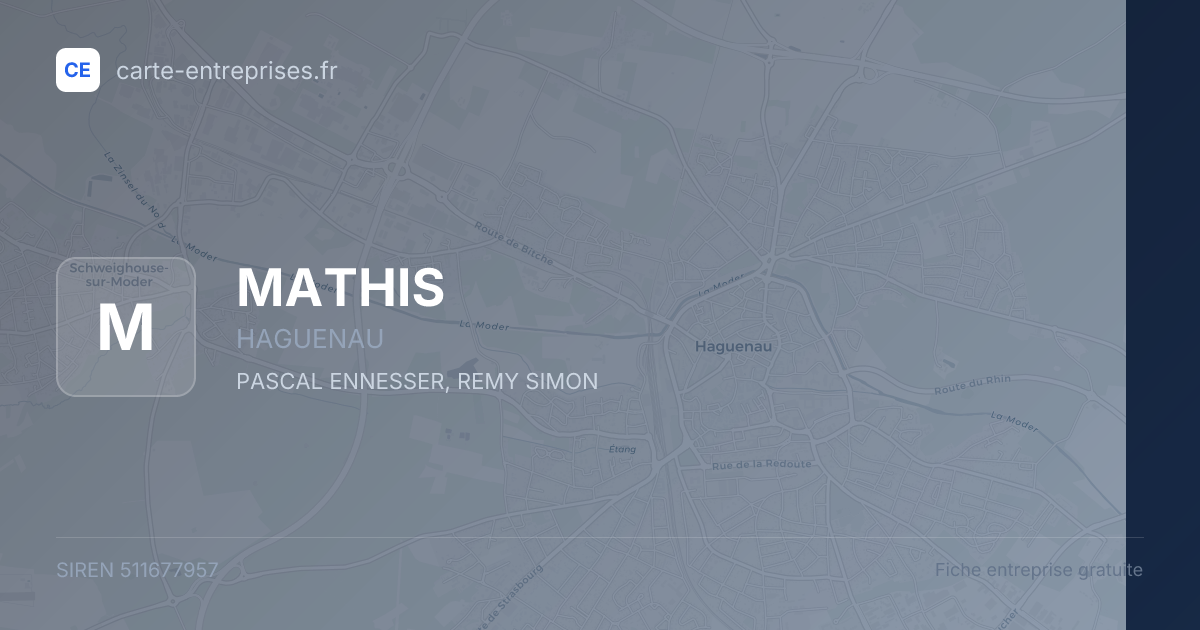 MATHIS — 511677957 — fiche entreprise