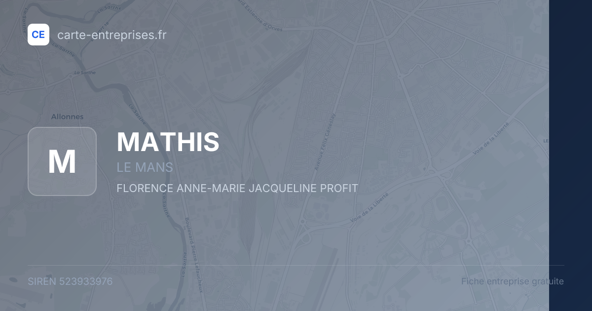 MATHIS — 523933976 — fiche entreprise