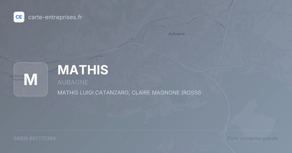 MATHIS — 892772369 — fiche entreprise