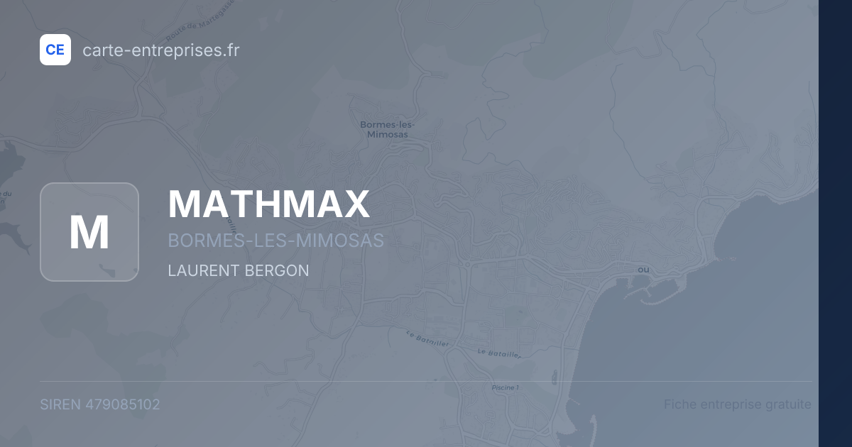 MATHMAX — 479085102 — fiche entreprise