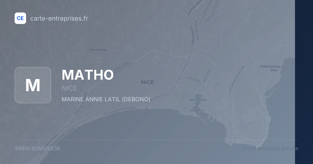 MATHO — 805024536 — fiche entreprise