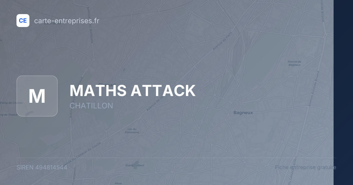 MATHS ATTACK — 494814544 — fiche entreprise