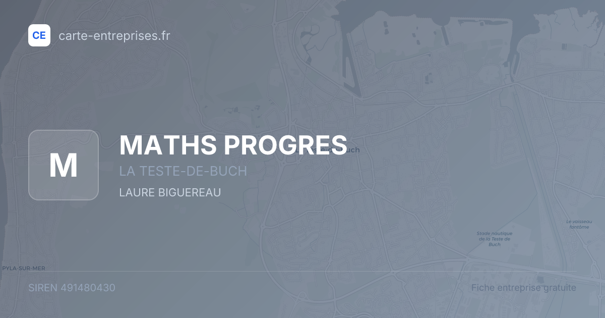 MATHS PROGRES — 491480430 — fiche entreprise